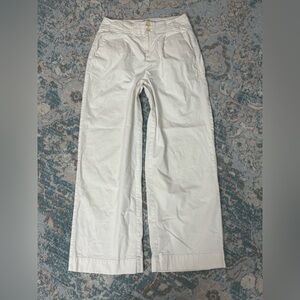 a new day Women's high-waisted Cream Wide Leg Pants